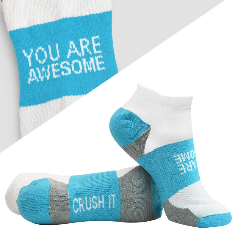 ChalkTalkSPORTS Your Inspirational Message Athletic 3-Pair Multicolored Sock Set | Get Well Soon - Image 3